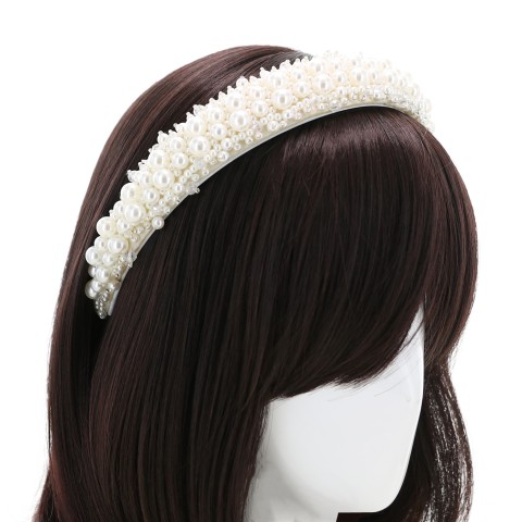 Imitation Pearl Velvet Headband