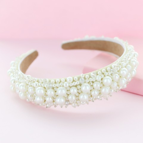 Imitation Pearl Velvet Headband