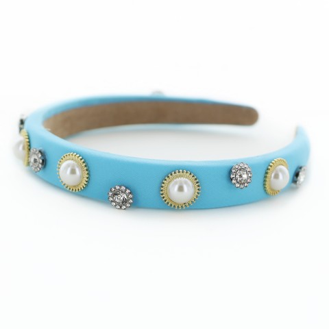 Fashion Rhinestone&Pearl Padded Headband