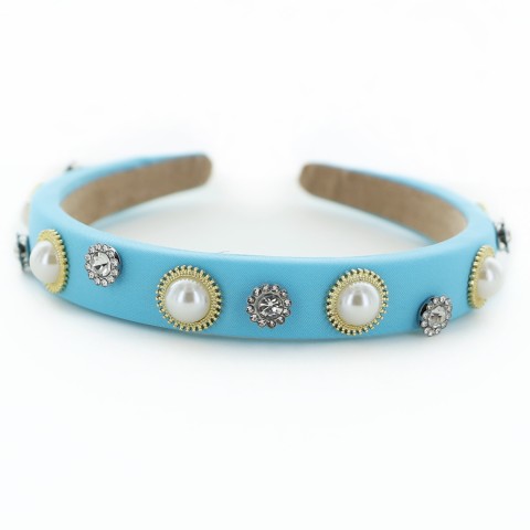 Fashion Rhinestone&Pearl Padded Headband