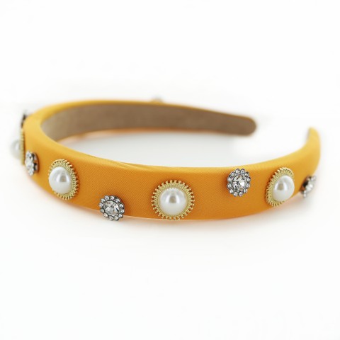 Fashion Rhinestone&Pearl Padded Headband