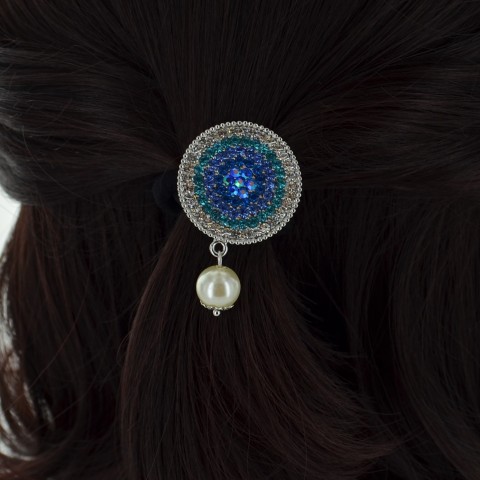 Crystal Plate Ponytail Holder