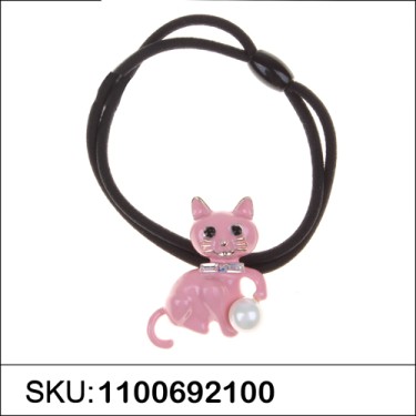 Handcrafte Enamel Kitten Ponytail Holder