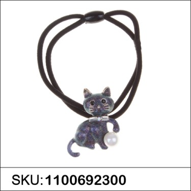 Handcrafte Enamel Kitten Ponytail Holder