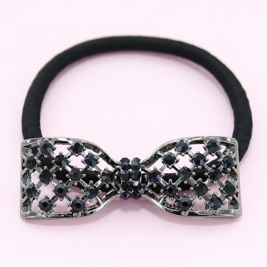 Australian Crystal-Embellished Bow Hair Tie