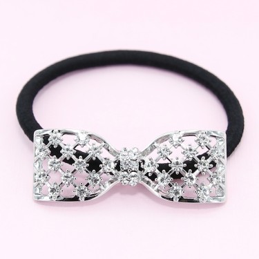 Australian Crystal-Embellished Bow Hair Tie