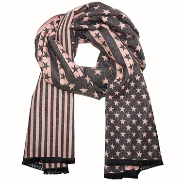 Reversible Stripe & Star Scarf