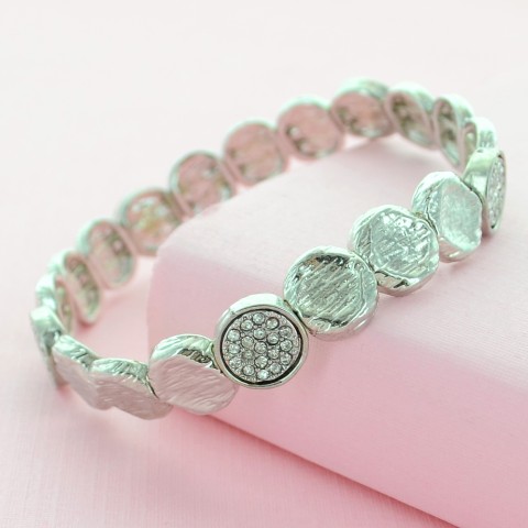 Crystal Disc Stretch Bracelet