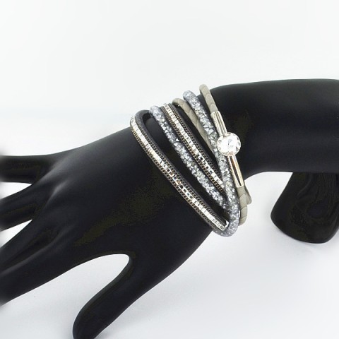 Sparkling Crystal Double Wrap Bracelet