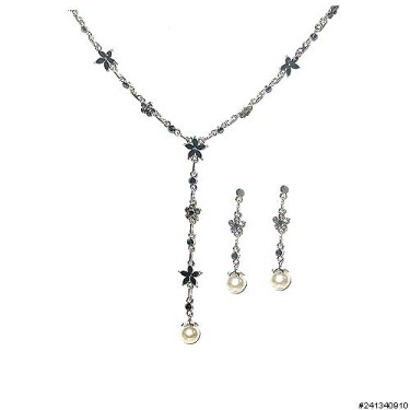 Necklace& Earr Set Black