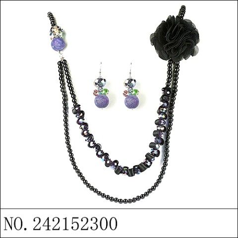 Necklace& Earr Set Blue