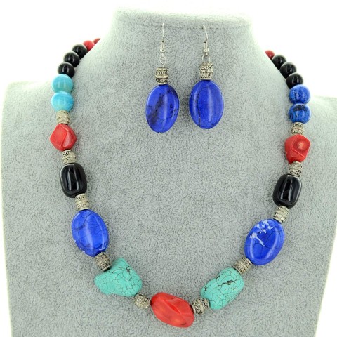 Mix Quartz Stones Necklace Set