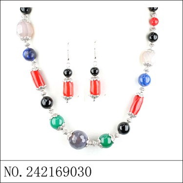 Mix Quartz Stones Necklace Set