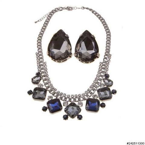 Necklace& Earr Set Blue