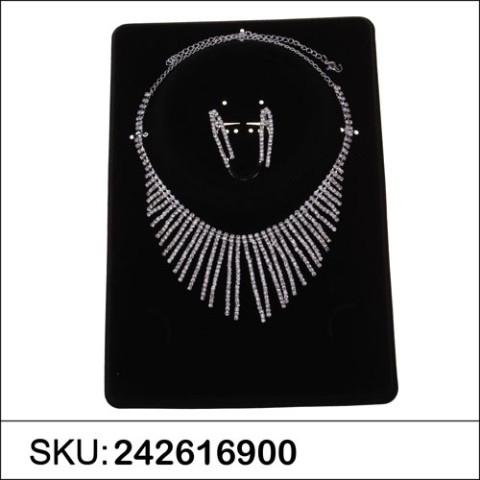 Necklace& Earr Set White