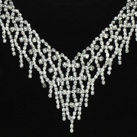 Rhinestone Evening Necklace Set