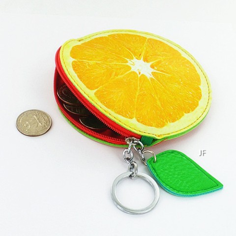 Fruit Collection Orange Change Purse