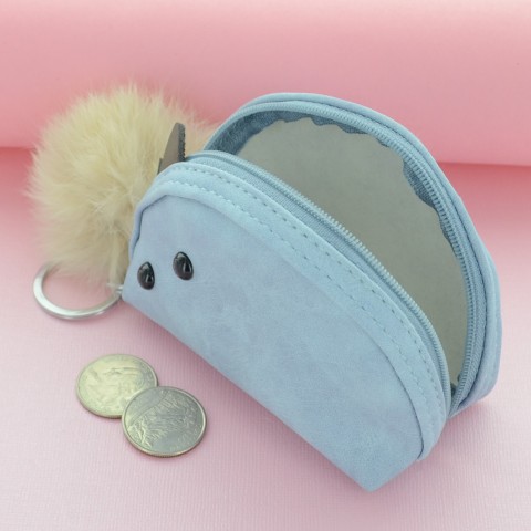 Mini Wallet Rabbit Fur Coin Purse Bag Charm