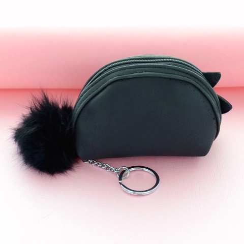 Mini Wallet Rabbit Fur Coin Purse Bag Charm