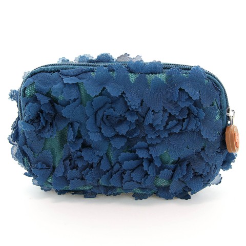 Floral Triple Compartment Wristlet Change Purse