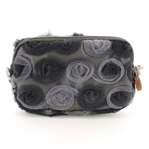 Floral Triple Compartment Wristlet Change Purse