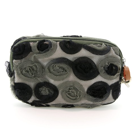 Floral Triple Compartment Wristlet Change Purse