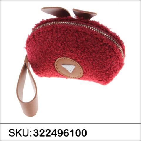 Faux Shearling Change Purse