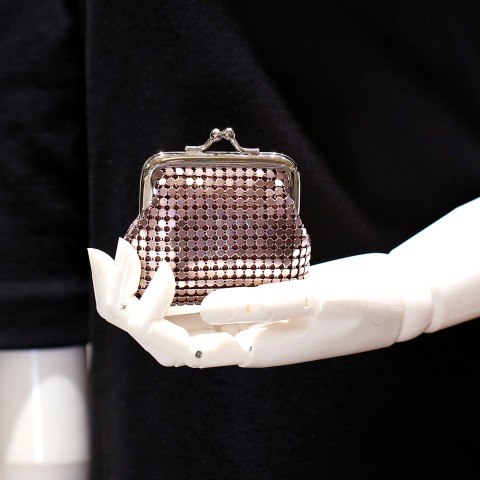 Mini Metallic Mesh Change Purse