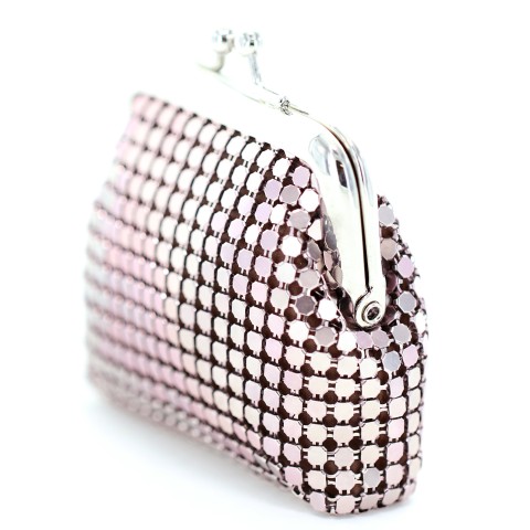 Mini Metallic Mesh Change Purse