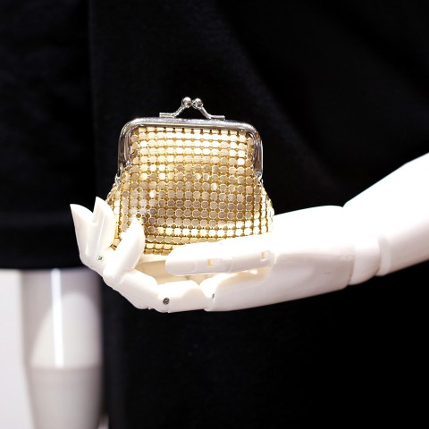 Mini Metallic Mesh Change Purse