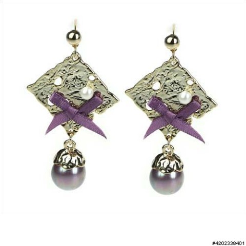 Earrings Purple