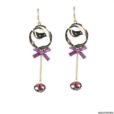 Earrings Purple