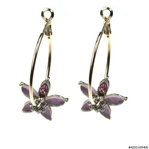 Earrings Purple