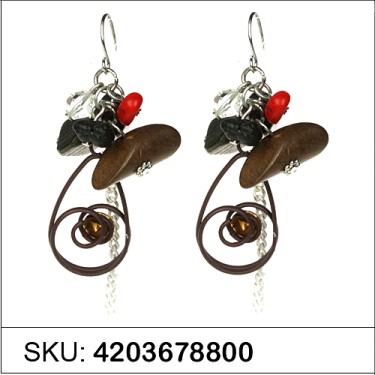 Earrings Brown