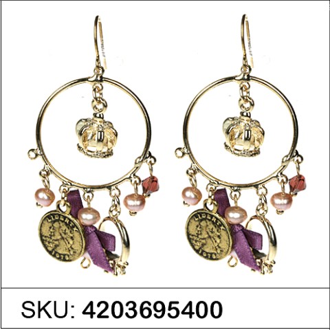 Earrings Purple