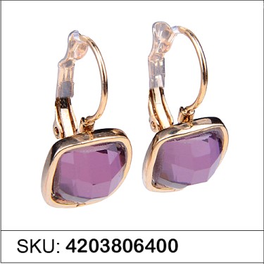 Earrings Purple