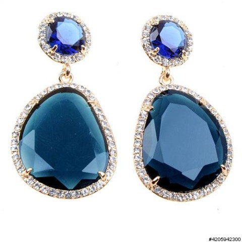 Earrings Blue