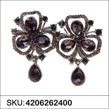 Earrings Purple