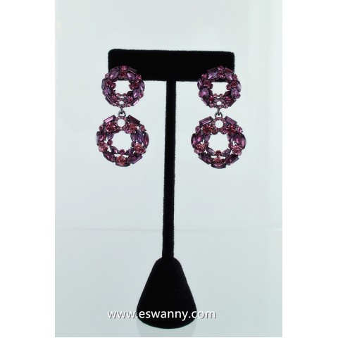 Earrings Purple