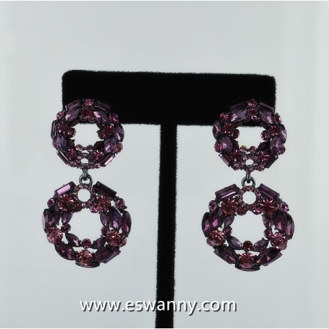 Earrings Purple