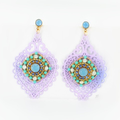 Earrings Purple