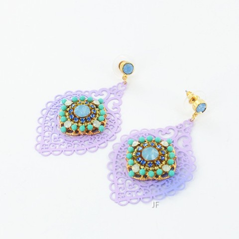 Earrings Purple