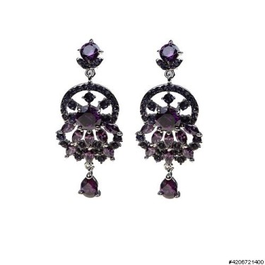 Earrings Purple