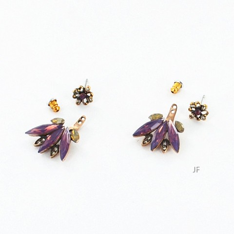 Earrings Purple