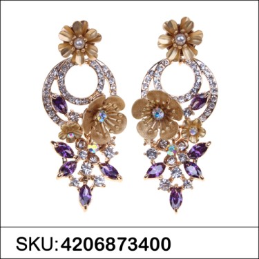 Earrings Purple