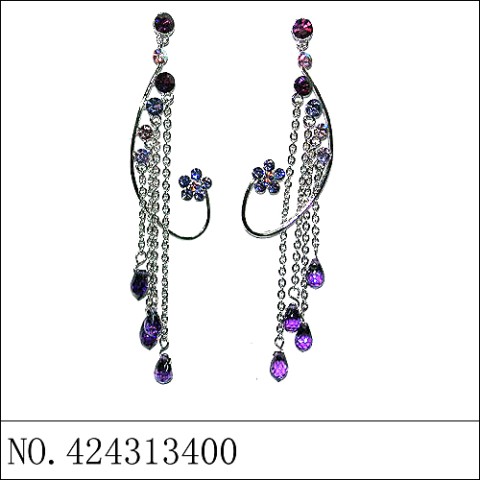 Earrings Purple