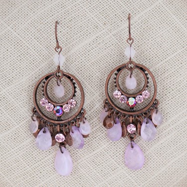 Earrings Purple