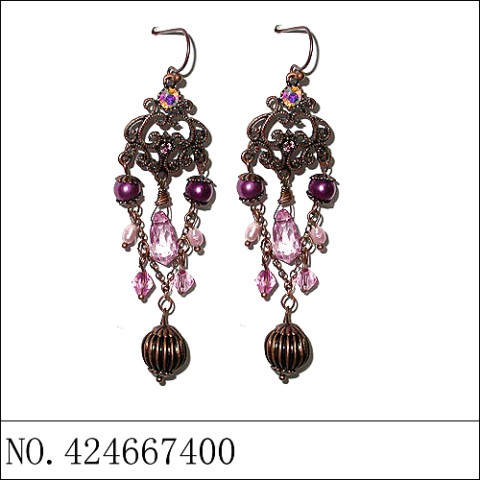 Earrings Purple