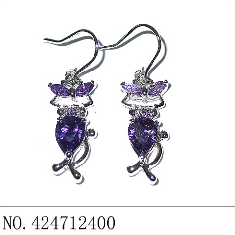 Earrings Purple