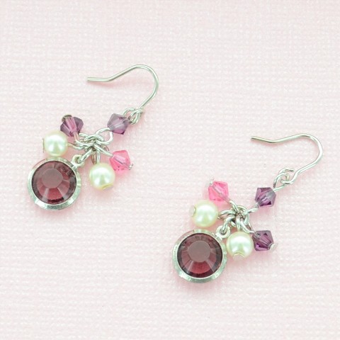 Earrings Purple